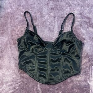 Elegant Black Satin Bustier